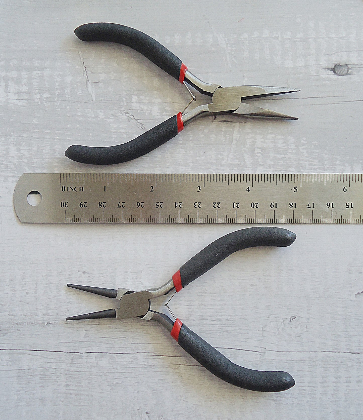 Jewelry Pliers, Smooth Chain Nose Pliers or Round Nose Pliers, 5 inch Carbon Steel