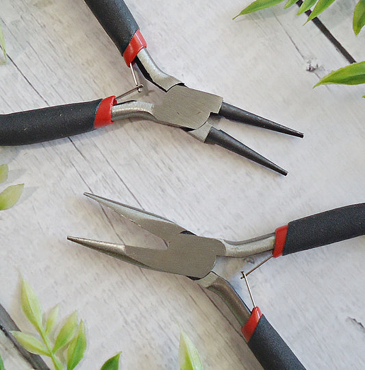 Jewelry Pliers, Smooth Chain Nose Pliers or Round Nose Pliers, 5 inch Carbon Steel