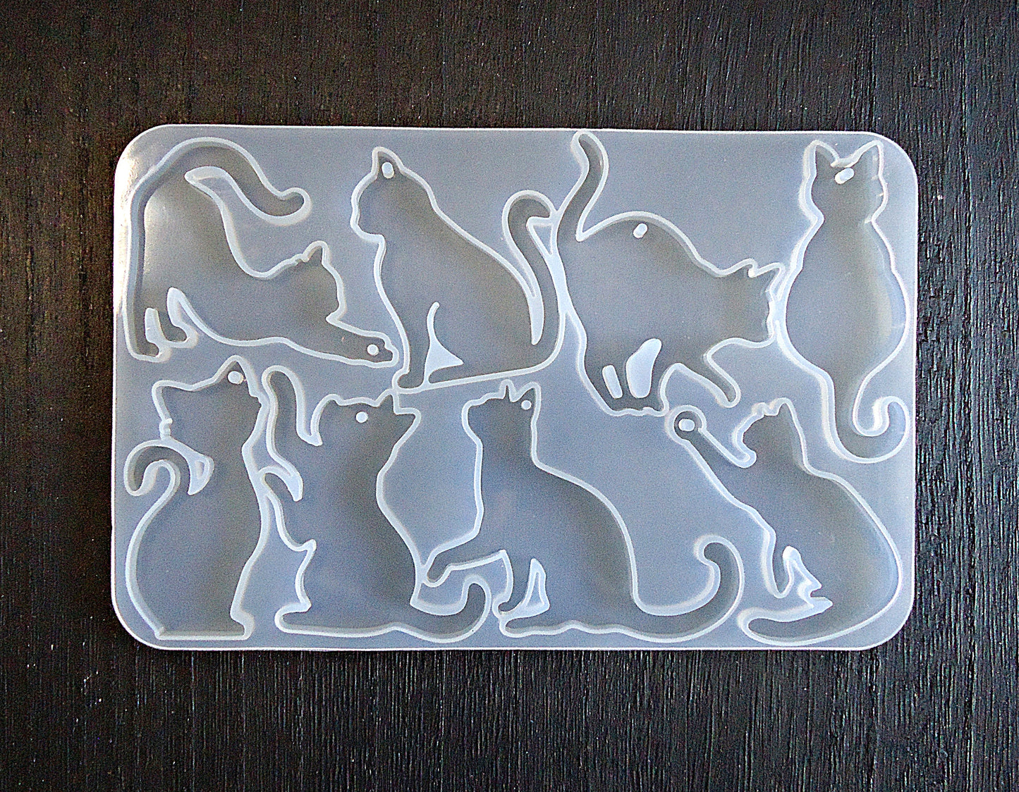 Cat Pendant Silicone Mold, 8 Cat Molds, Epoxy Resin Keychain Pendant Mold