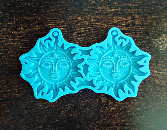 Silicone Mold, Sun Earrings, Epoxy Resin Mold, Keychain mold