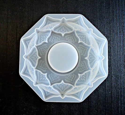 Layered Lotus Flower Tealight Candle Silicone Mold