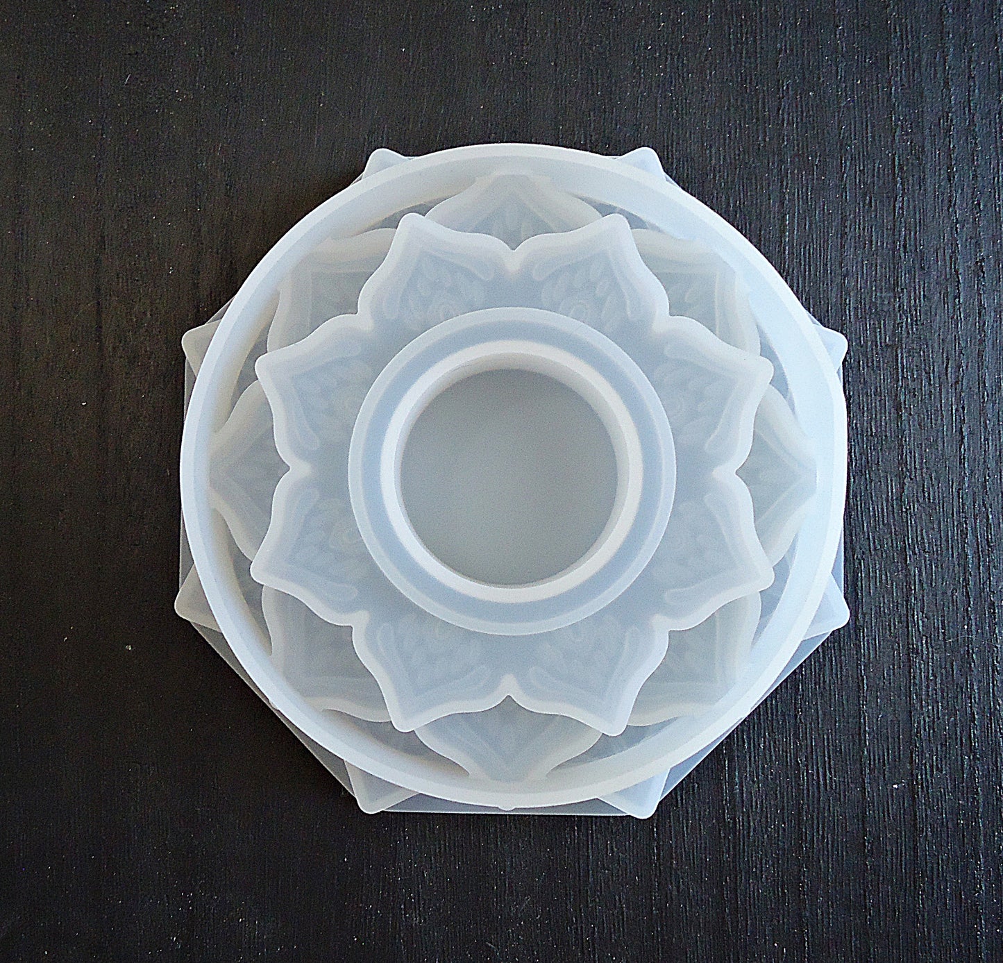 Layered Lotus Flower Tealight Candle Silicone Mold