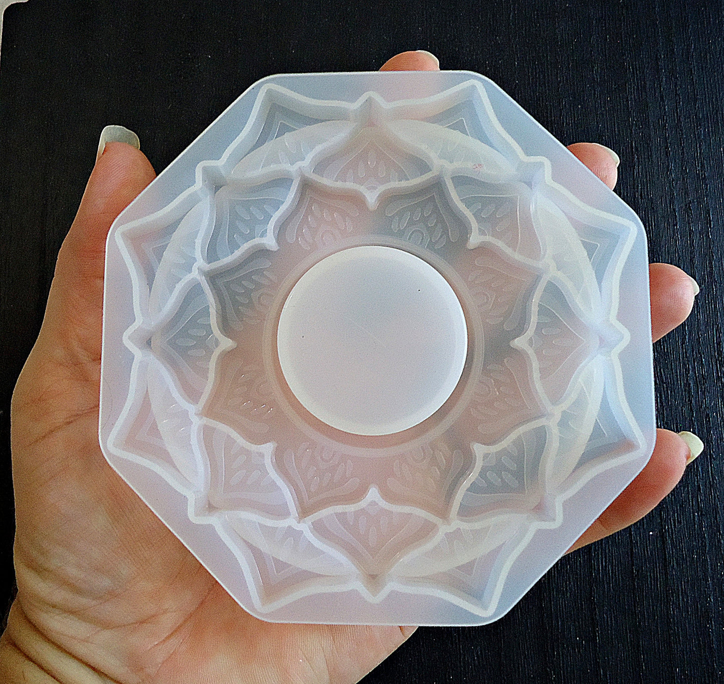 Layered Lotus Flower Tealight Candle Silicone Mold