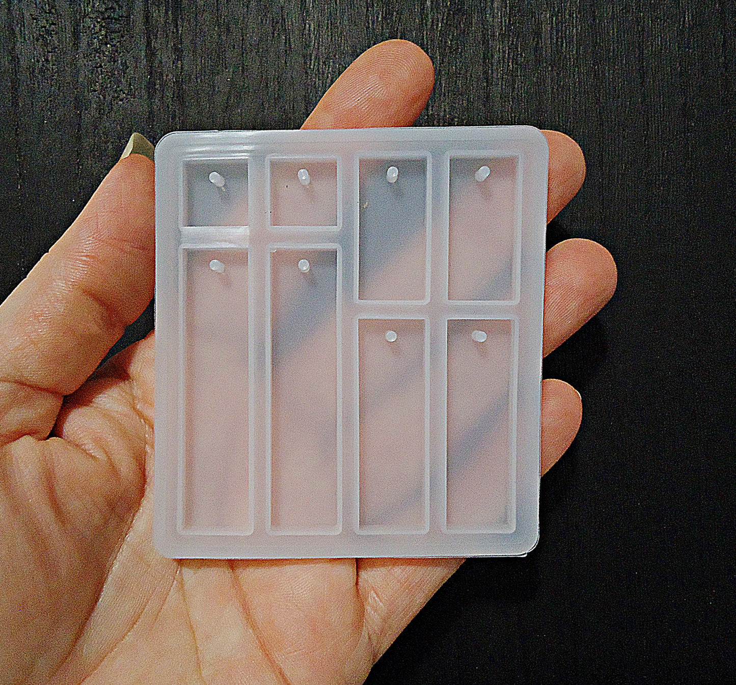 Silicone Mold, Oval or Rectangle Pendants or Earrings, for Epoxy Resin