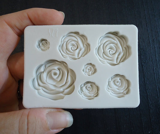 Rose Cabochon Silicone Mold