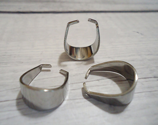 Extra Large Stainless Steel Bails, 18mm x 15mm, Inner Diameter 12mm