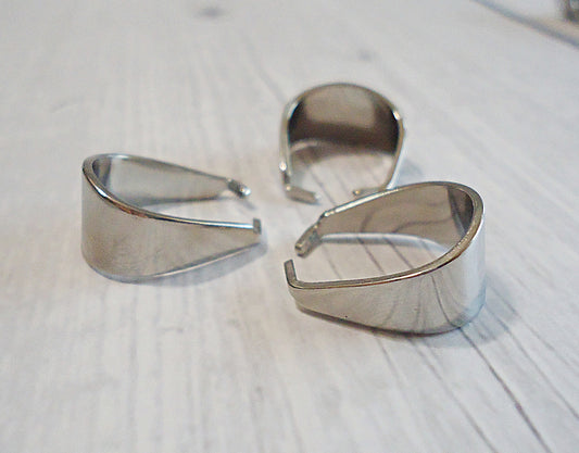 Extra Large Stainless Steel Bails, 18mm x 15mm, Inner Diameter 12mm